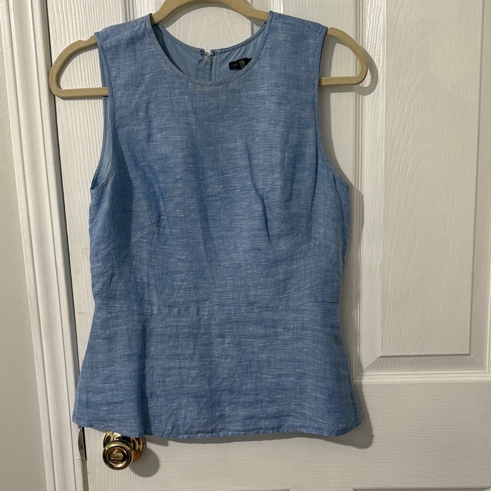 Ann Taylor Light Blue Sleeveless Tank Top